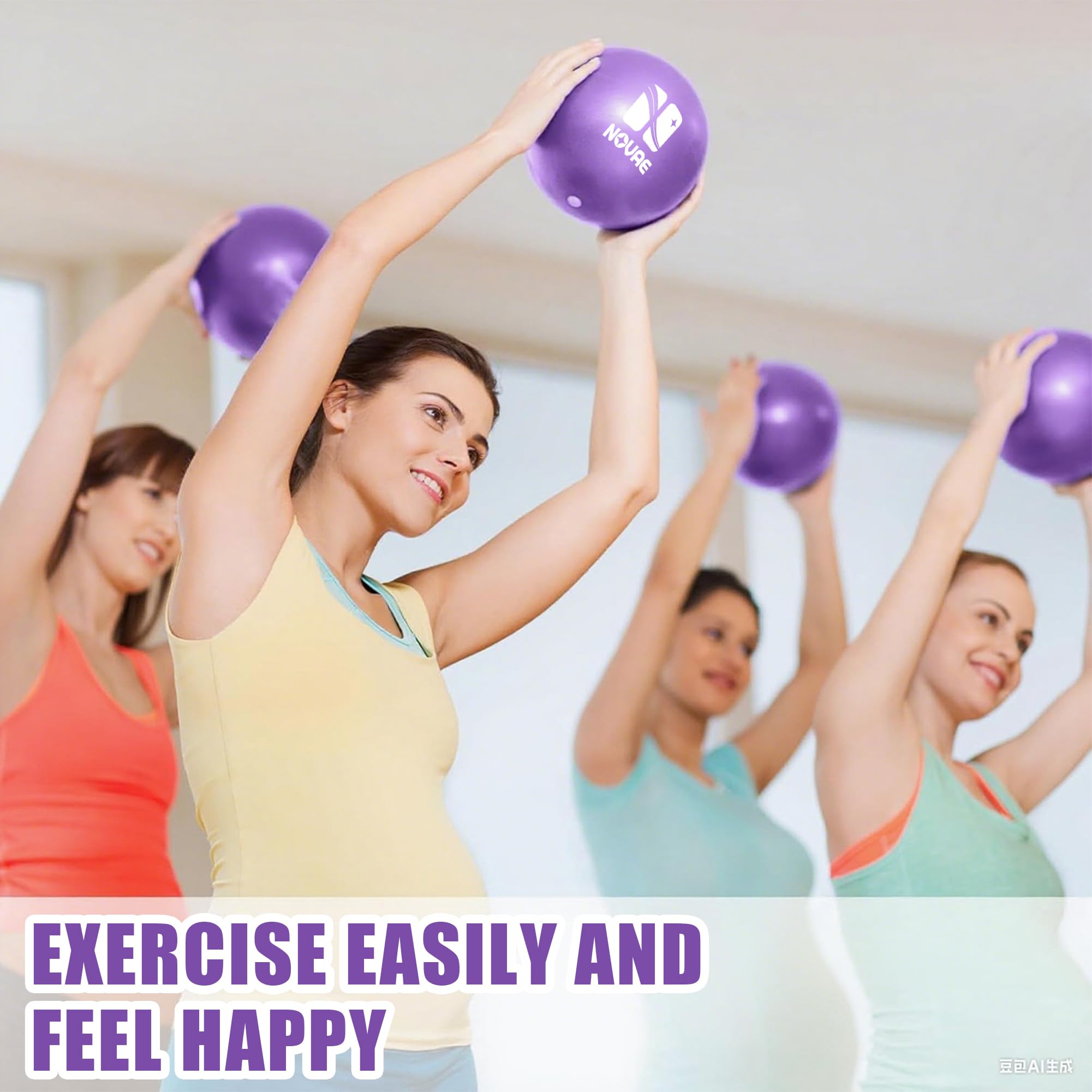 9 Inch Pilates Ball for Core Training & Physical Therapy | NOVAE