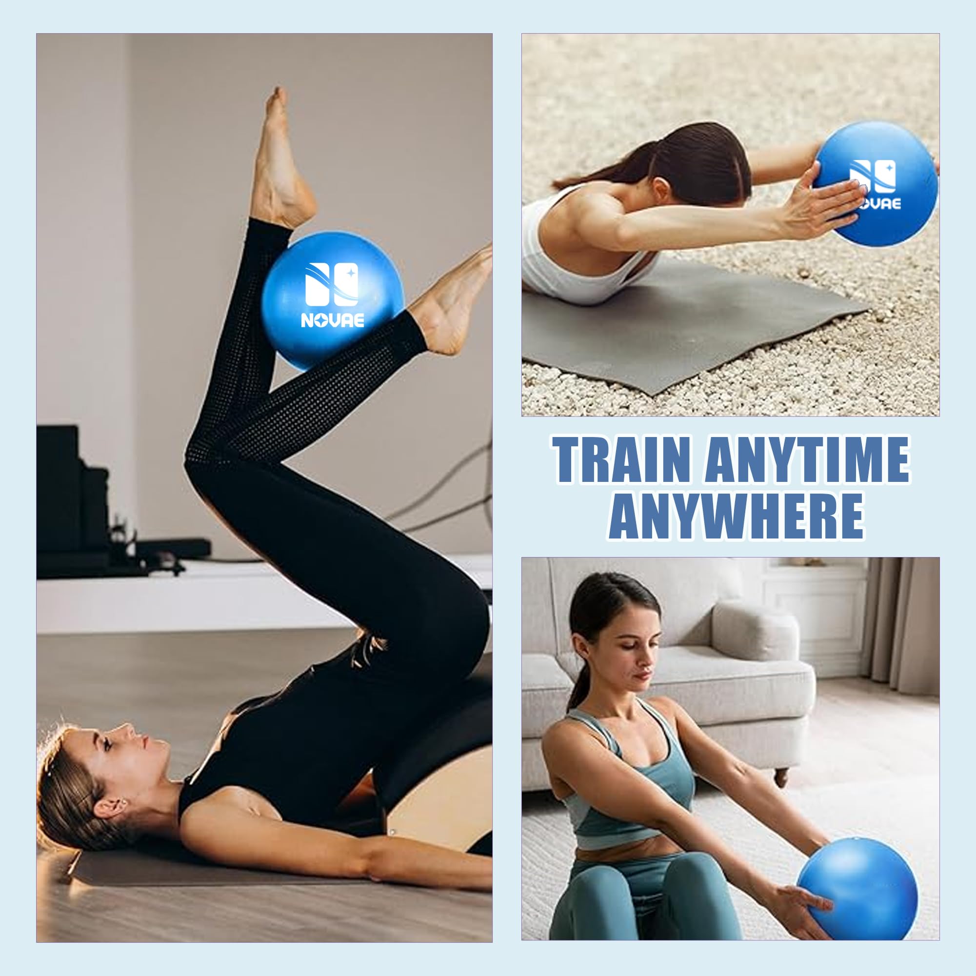 9 Inch Pilates Ball for Core Training & Physical Therapy | NOVAE