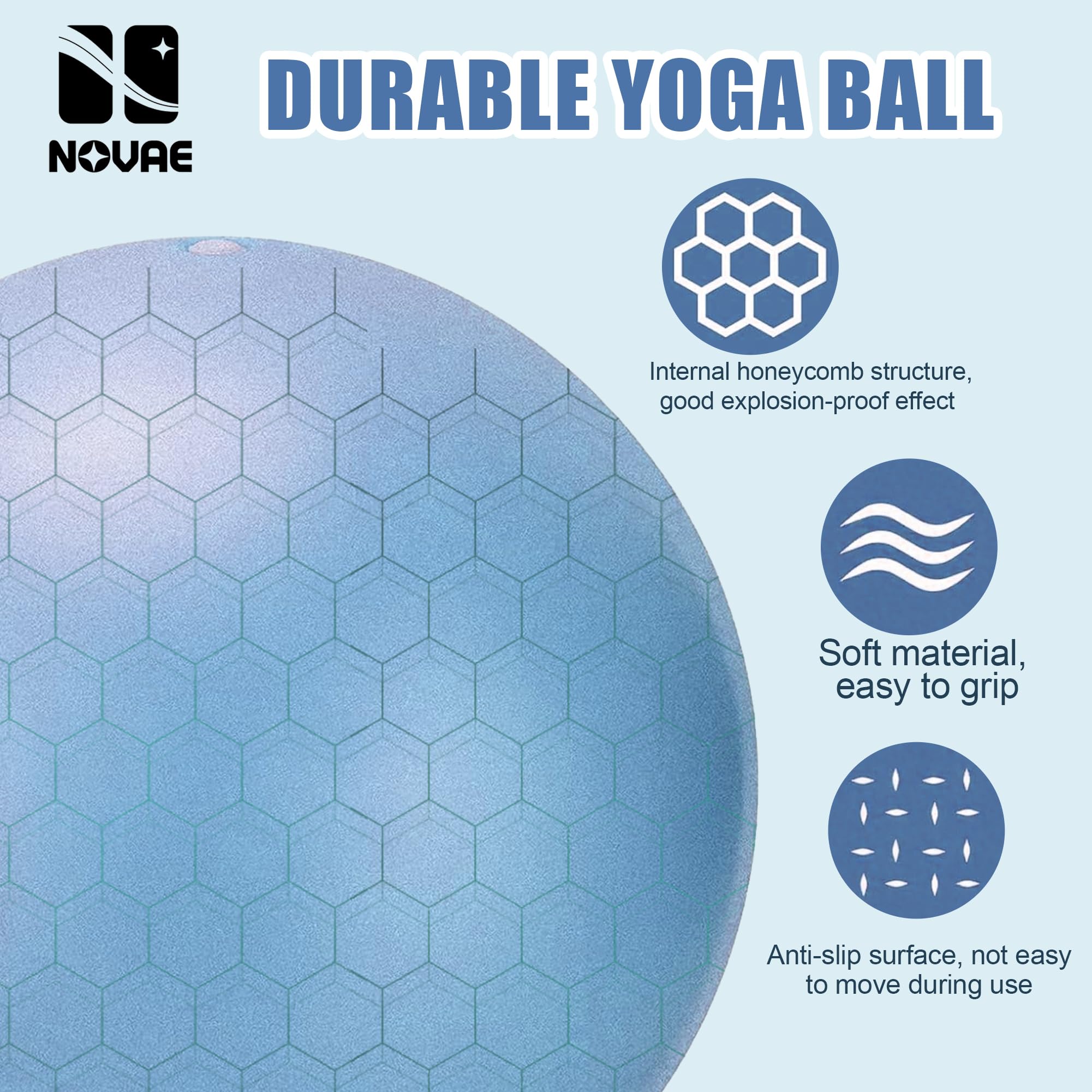 9 Inch Pilates Ball for Core Training & Physical Therapy | NOVAE
