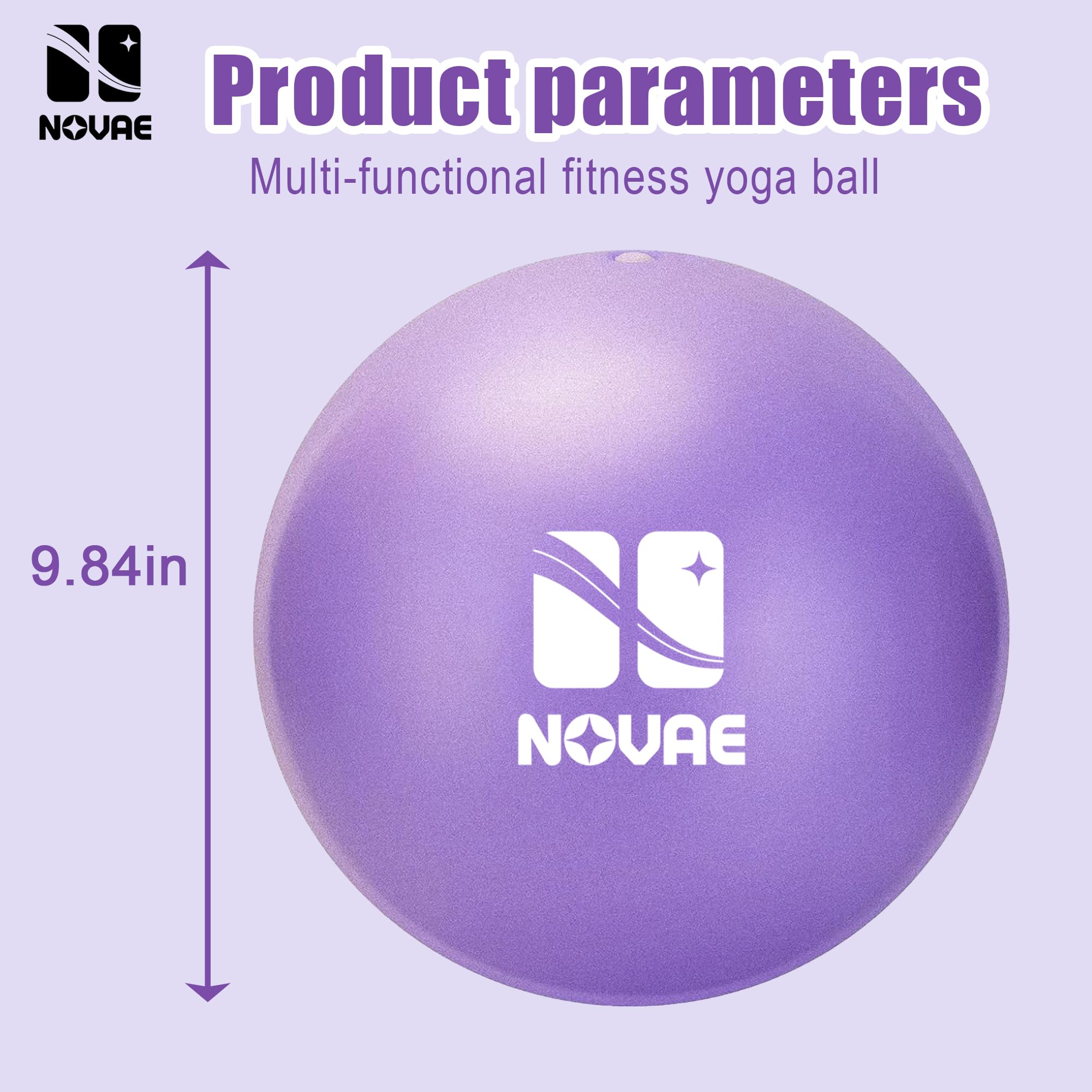 9 Inch Pilates Ball for Core Training & Physical Therapy | NOVAE